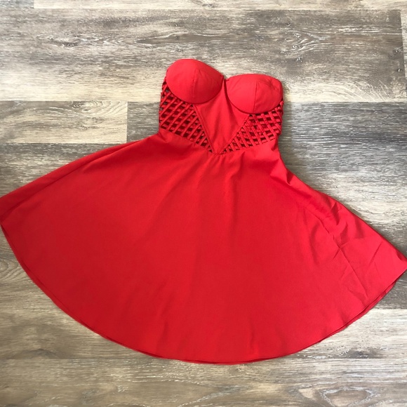 CASTING Dresses & Skirts - Strapless Red Mini Dress - Size S